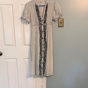 Pilcro Short-Sleeved Babydoll Midi Dress